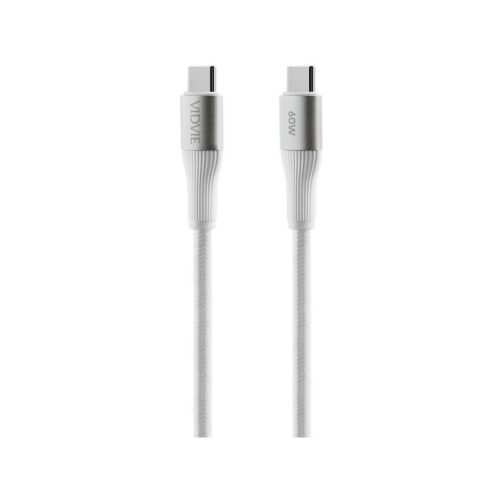 Kabel VIDVIE CB4038 Type C/Type C 60W, 1m biały