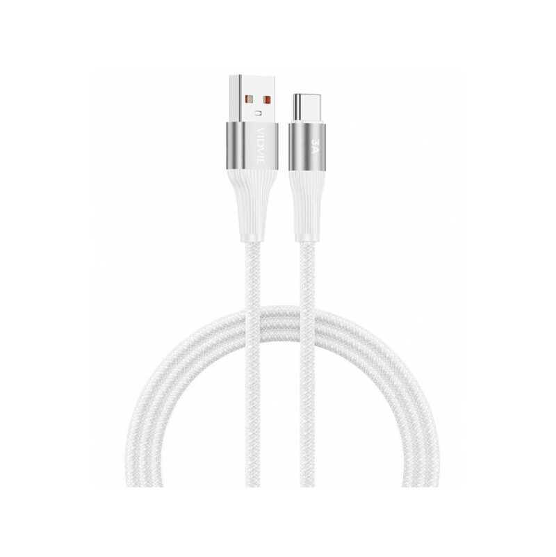 Kabel VIDVIE CB4038 USB/Type C 3A, 3m biały