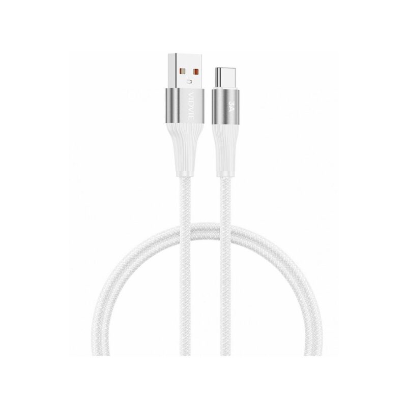 Kabel VIDVIE CB4038 USB/Type C 3A, 2m biały