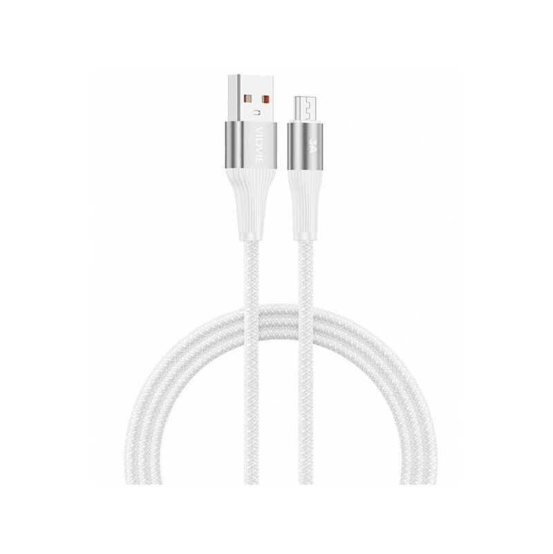 Kabel VIDVIE CB4038 USB/Micro 3A, 3m biały