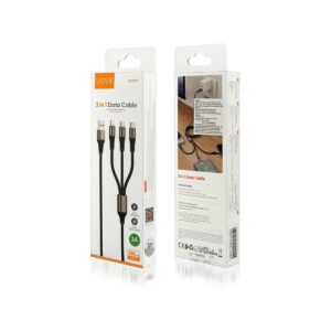 Kabel VIDVIE CB4039 USB/Type-C + Type-C + iPhone 3A, 1.2m biały