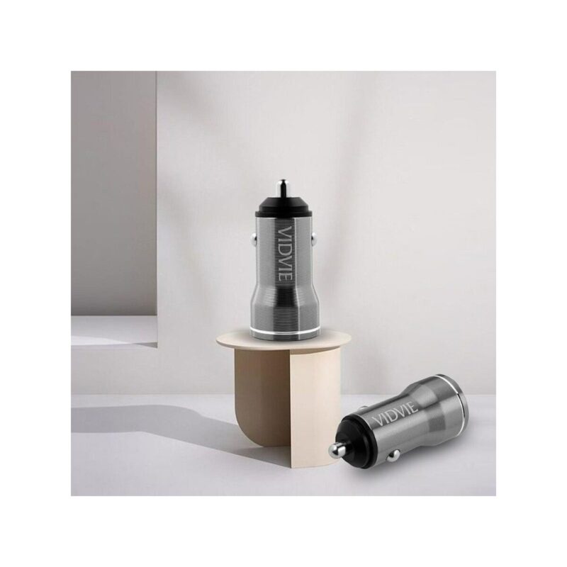 Ładowarka samochodowa VIDVIE CC536 1xUSB QC 3.0 18W srebrny
