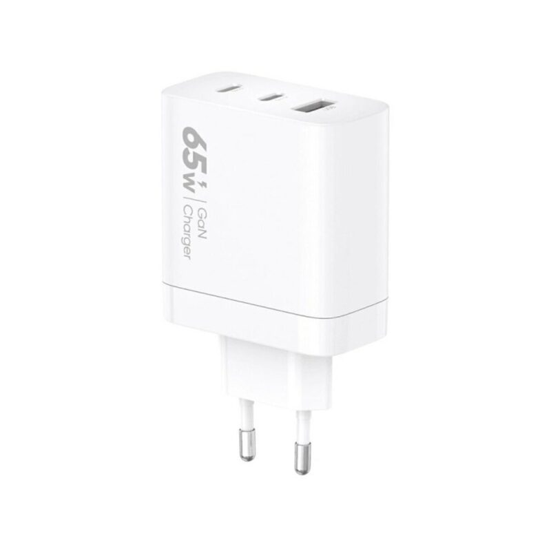 Ładowarka sieciowa VIDVIE PLE262 1xUSB + 2xType-C + kabel Type-C/Type-C 3A 65W GaN biały