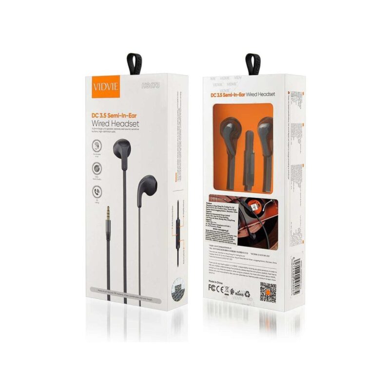 Słuchawki z kablem VIDVIE HS673 3.5mm Jack szary