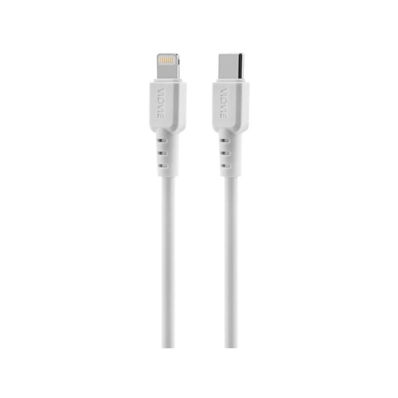 Ładowarka sieciowa VIDVIE PLE262 1xUSB + 2xType C + kabel Type C/iPhone 3A 65W GaN biały