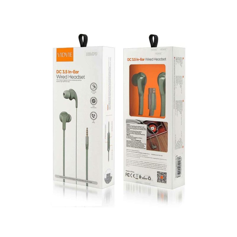 Słuchawki z kablem VIDVIE HS670 3.5mm Jack biały