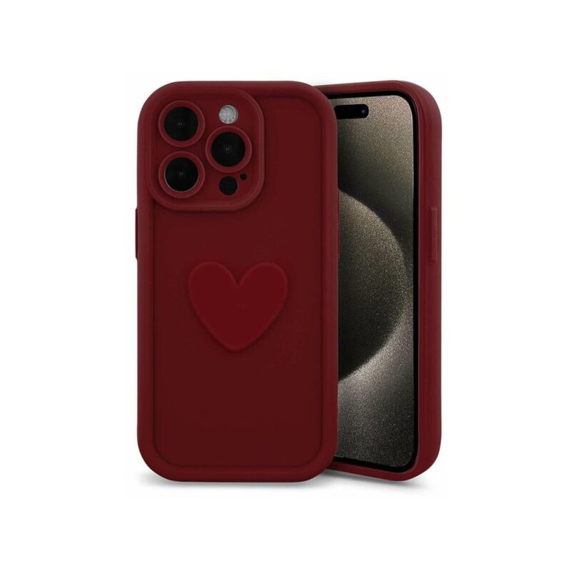 Etui HEARTS do Apple iPhone 16 bordo