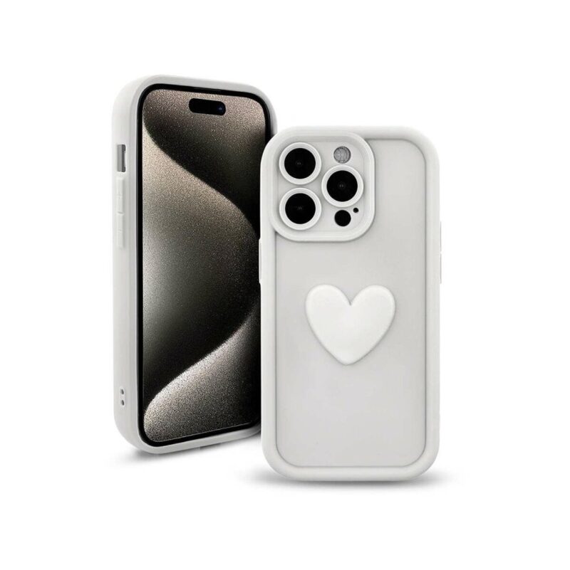 Etui HEARTS do Apple iPhone 16 biały