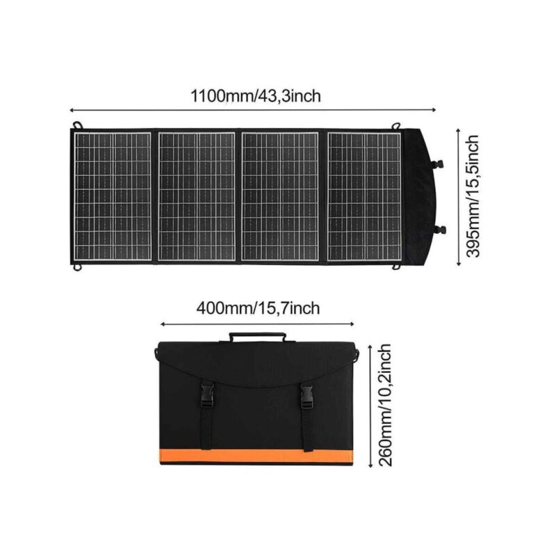 Panel solarny A09 czarno-pomarańczowy