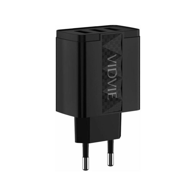Ładowarka sieciowa VIDVIE PLE231 3xUSB + kabel Micro 2,4 A czarny