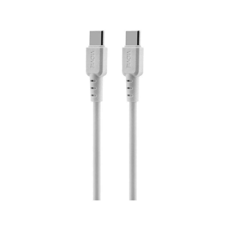 Ładowarka sieciowa VIDVIE PLE260 2xType-C + kabel Type-C/Type-C 3A 33W GaN compatible PD20W biały