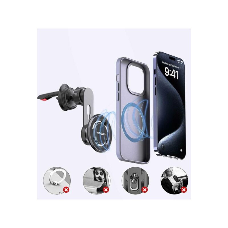 Uchwyt samochodowy VEN-DENS VD-HD034 Magnetyczny Do Kratki czarny