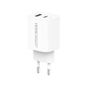 Ładowarka sieciowa VIDVIE PLE248 1xUSB + 1xType-C + kabel Type-C/Type-C 3A PD 20W biały