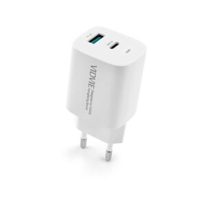 Ładowarka sieciowa VIDVIE PLE248 1xUSB + 1xType-C + kabel Type-C/Type-C 3A PD 20W biały
