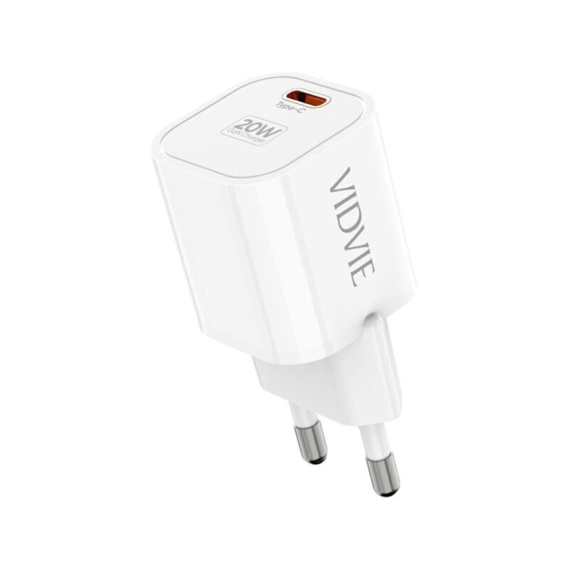 Ładowarka sieciowa VIDVIE PLE253 1xType C 3A  GaN  PD20W biały