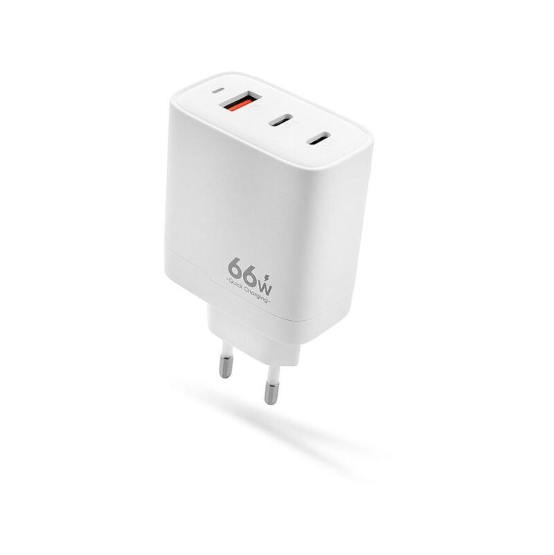 Ładowarka sieciowa VIDVIE PLE266 1xUSB + 2xType-C 3A PD 30W biały