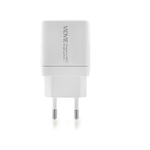 Ładowarka sieciowa VIDVIE PLE267 1xUSB + 1xType C 3A PD 20W biały