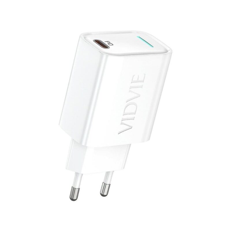 Ładowarka sieciowa VIDVIE PLE268 1xUSB + 1xType C 3A PD 20W biały