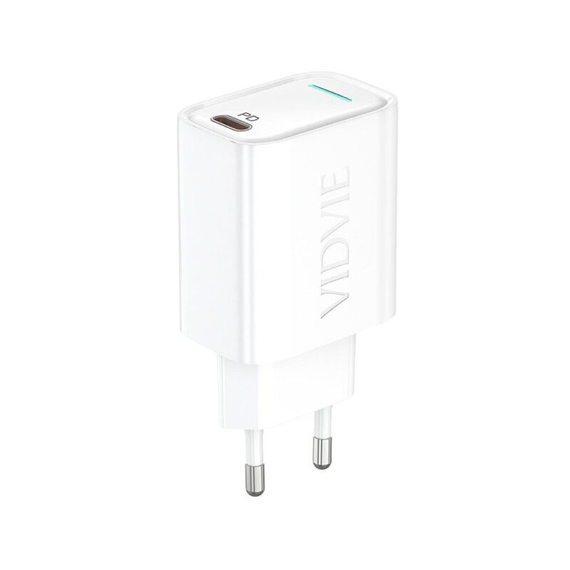 Ładowarka sieciowa VIDVIE PLE268 1xUSB + 1xType C 3A PD 20W biały