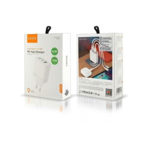 Ładowarka sieciowa VIDVIE PLE266 1xUSB + 2xType-C 3A PD 30W biały