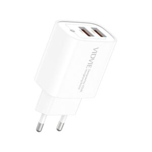 Ładowarka sieciowa VIDVIE PLE272 2xUSB 2.4A biały