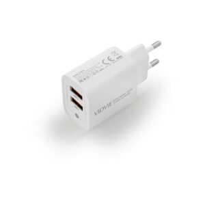 Ładowarka sieciowa VIDVIE PLE272 2xUSB 2.4A biały