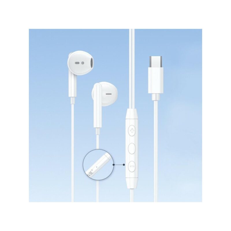 Słuchawki z kablem VIDVIE HS665 Type C biały