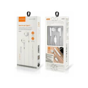 Słuchawki z kablem VIDVIE HS665 Type C biały