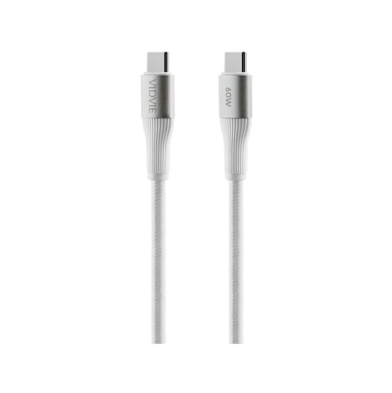 Kabel VIDVIE CB4038 Type C/Type C 60W, 1m biały