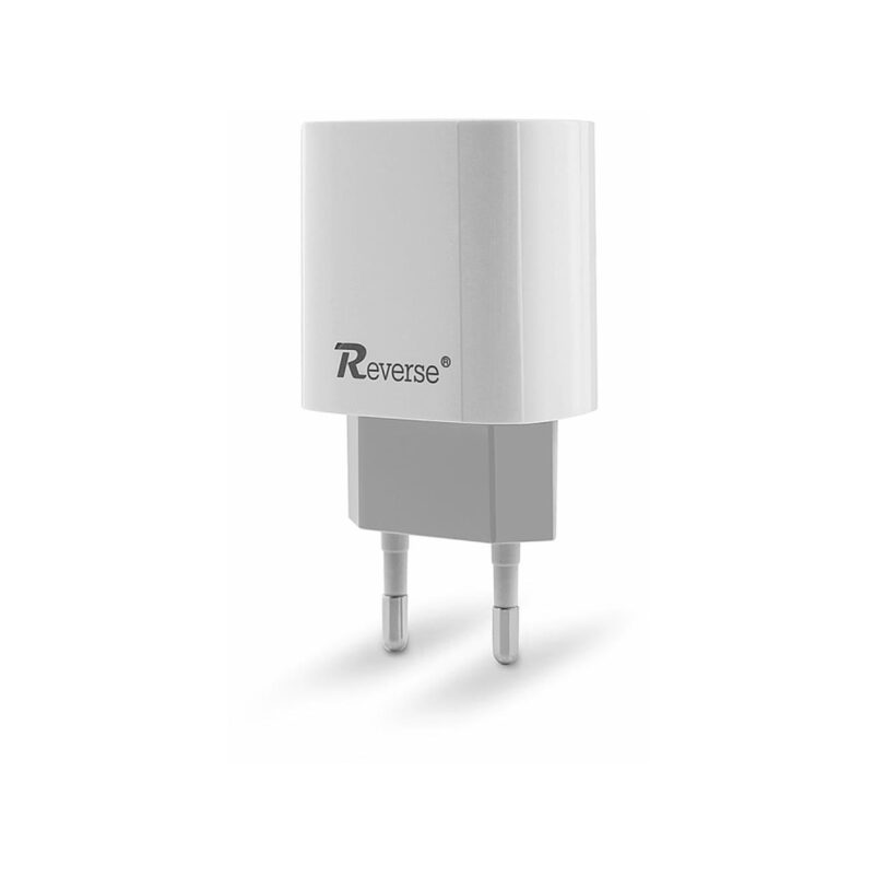 Ładowarka sieciowa REVERSE U58 1xType C + kabel Type C/Type C 3A, 20W, Power Delivery biały