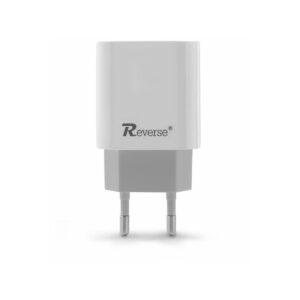 Ładowarka sieciowa REVERSE U58 1xType C + kabel Type C/Type C 3A, 20W, Power Delivery biały