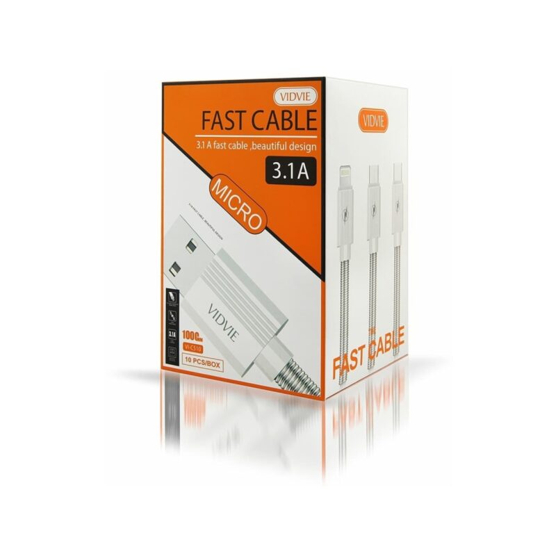 Kabel VIDVIE C510 USB/Type C 3,1A, 1m biały