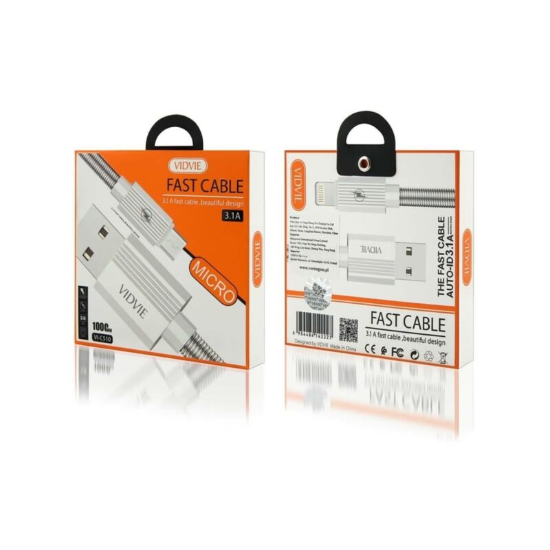 Kabel VIDVIE C510 USB/Type C 3,1A, 1m biały