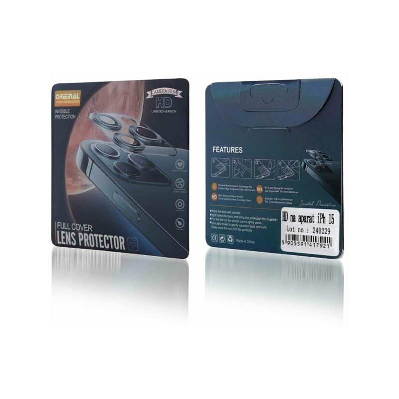 Szkło hartowane na aparat HD do Apple iPhone 15/15+ przezroczysty