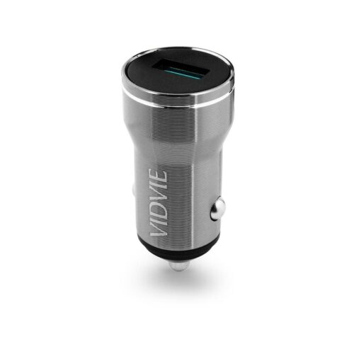 Ładowarka samochodowa VIDVIE CC536 1xUSB QC 3.0 18W srebrny