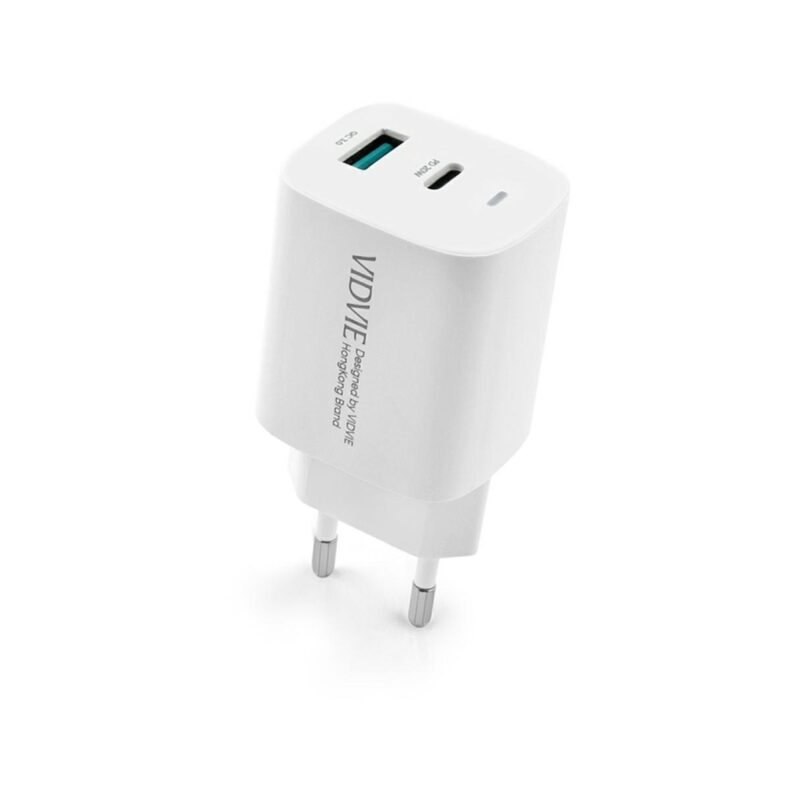 Ładowarka sieciowa VIDVIE PLE248 1xUSB + 1xType C 3A PD 20W biały N
