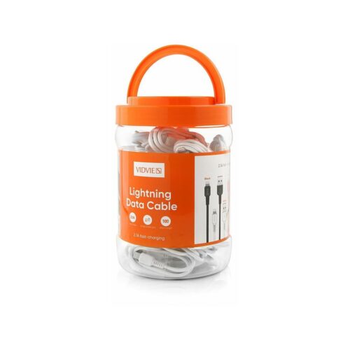 Kabel VIDVIE DC09 USB/iPhone 2.1A, 1m biały 30 szt.
