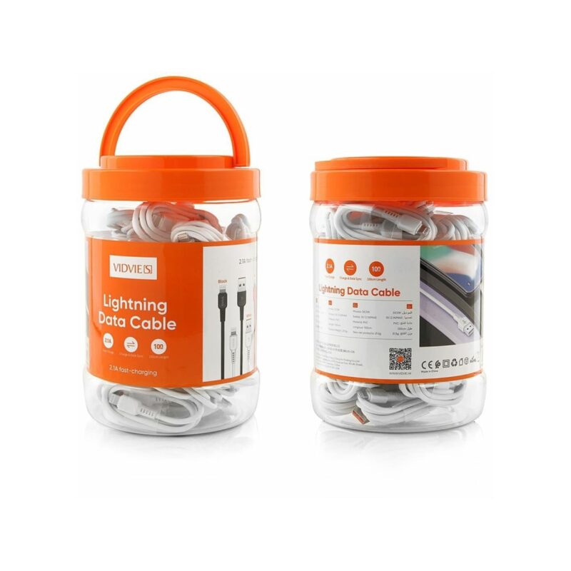 Kabel VIDVIE DC09 USB/iPhone 2.1A, 1m biały 30 szt.