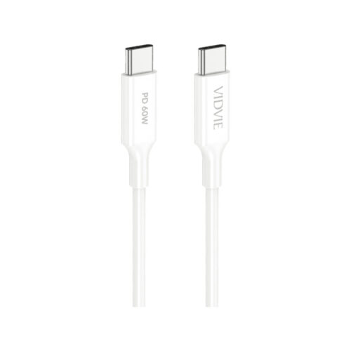 Kabel VIDVIE CB4049 Type C/Type C 60W, 1m biały