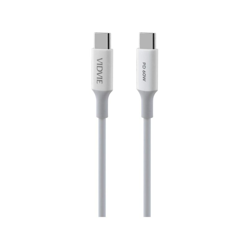 Kabel VIDVIE CB4049 Type C/Type C 60W, 1m biały