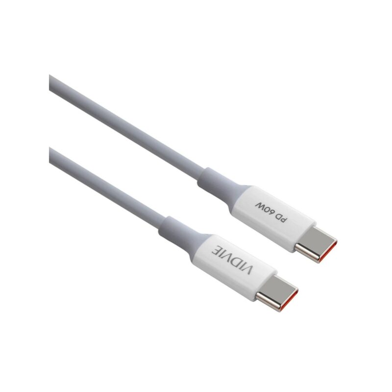Kabel VIDVIE CB4049 Type C/Type C 60W, 1m biały