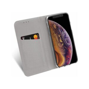 Kabura MAGNET BOOK do Apple iPhone XS MAX srebrny