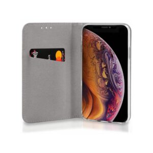 Kabura MAGNET BOOK do Apple iPhone XS MAX srebrny