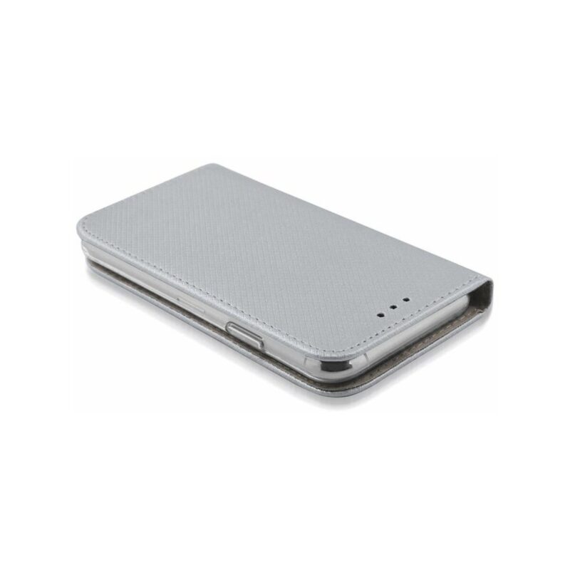 Kabura MAGNET BOOK do Apple iPhone XS MAX srebrny
