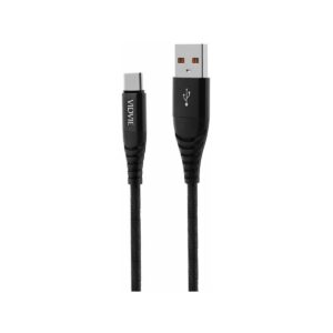 Kabel VIDVIE CB491 NYLON USB/Type C 2.4A, 1.2m czarny