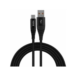 Kabel VIDVIE CB491 NYLON USB/Type C 2.4A, 1.2m czarny