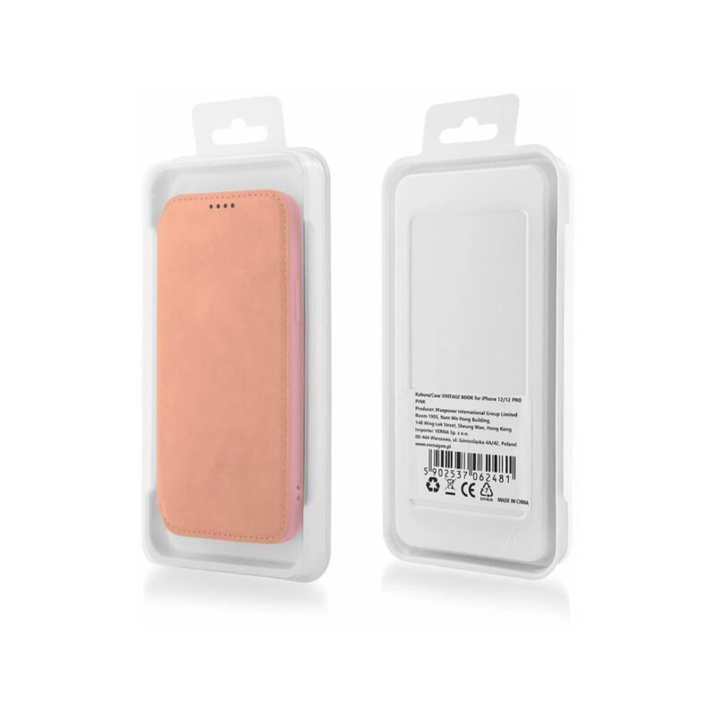 Kabura VINTAGE BOOK do Apple iPhone XS MAX różowy