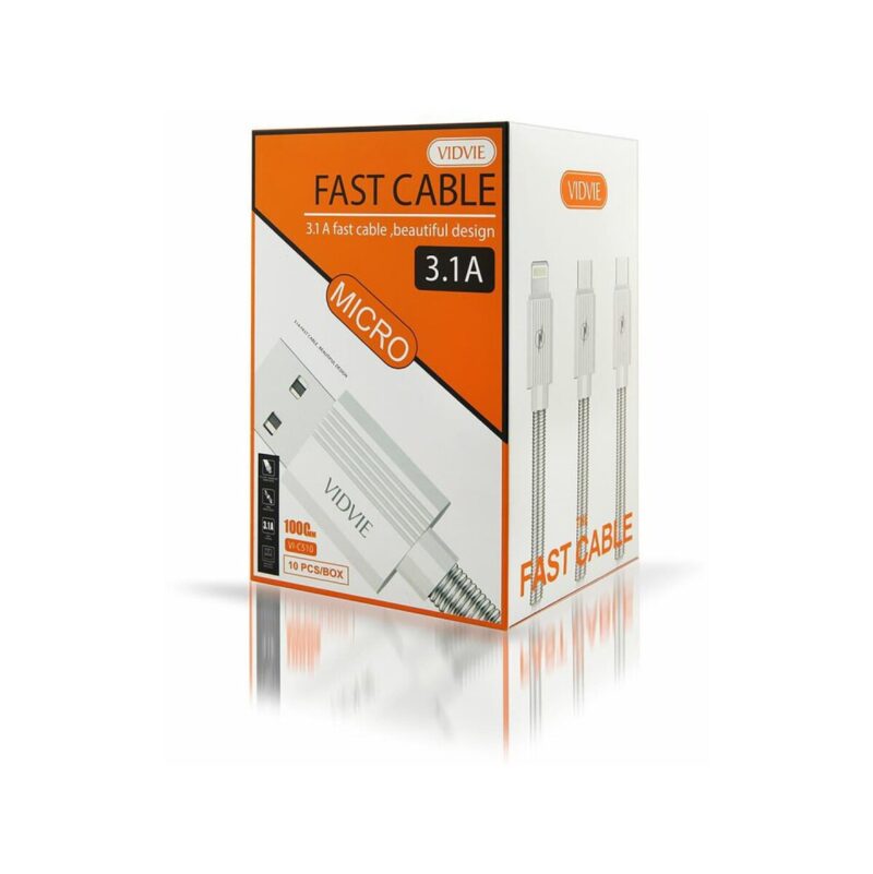 Kabel VIDVIE C510 USB/Micro 3,1A, 1m biały