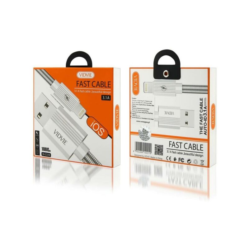 Kabel VIDVIE C510 USB/iPhone 3,1A, 1m biały