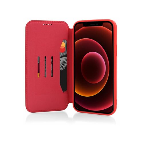 Kabura VINTAGE BOOK do Apple iPhone 13 MINI czerwony